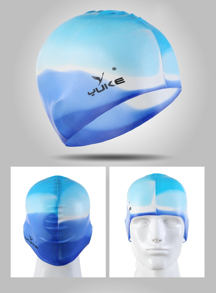 Mũ bơi nữ silicone dài tóc không thấm nước kích thước lớn mũ bơi nam trẻ em người lớn thời trang bơi mũ không thấm nước 	mũ bơi nhật
