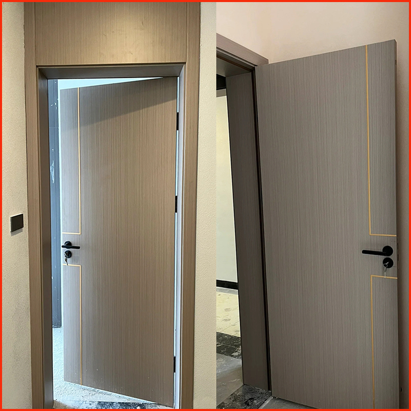 Bedroom Door Wooden Door Set Door Gray Flat Indoor Top Door One Door to Top Room Door Accessible Luxury Simple Home
