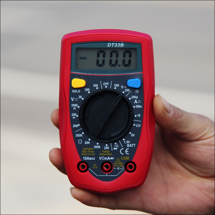 Small pocket portable Home Meter Digital High Accuracy With Backlight Buzz Current Meter range Large screen