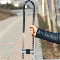 Elongated glass door lock-door la shou suo anti-theft lock long u lock shops anti-theft door lock mortise lock B cylinder