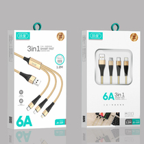 One drag three braided wire for iPhone5s 6 6s Android Huawei LeTV 1s mobile phone charging cable 1 2 m
