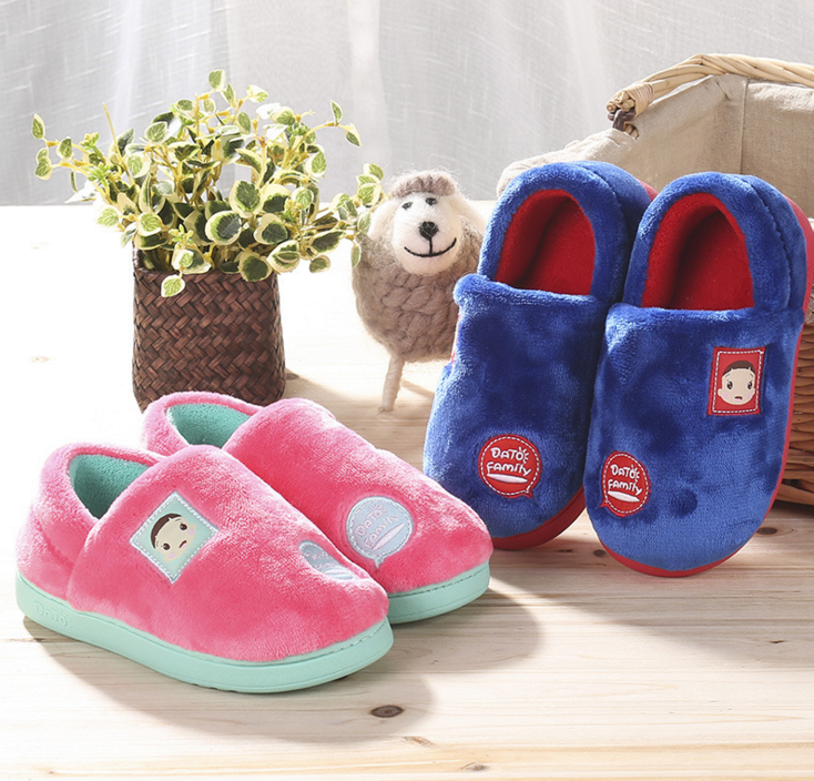 Pantoufles enfants en suède pour hiver - semelle tendon - Ref 1024276 Image 25