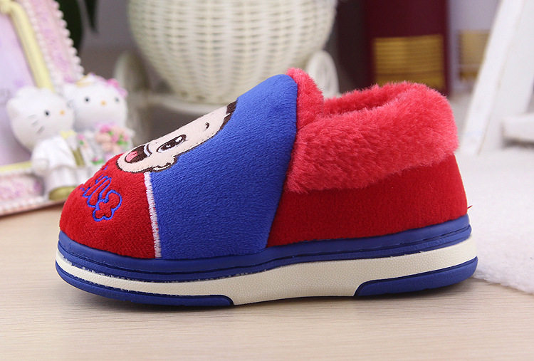 Pantoufles enfants en suède pour hiver - semelle tendon - Ref 1024276 Image 18