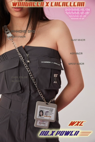 С двойной картой двойной карты с двойной картой тега и идентификационной карты цепочки плеч оригинальный дизайнер wxc