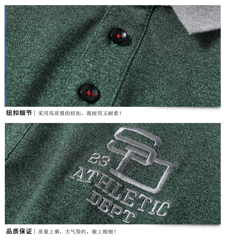 Mùa hè 2019 chất béo thủy thủ kinh doanh áo thun cotton ngắn tay áo thun cộng với phân bón XL Paul áo sơ mi nam chất béo - Polo áo phông nam có cổ