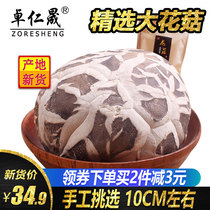 Zhuo Rensheng]Big flower mushroom dried goods 200g Northeast specialty mushroom mushroom selected flower mushroom non-wild shiitake mushroom