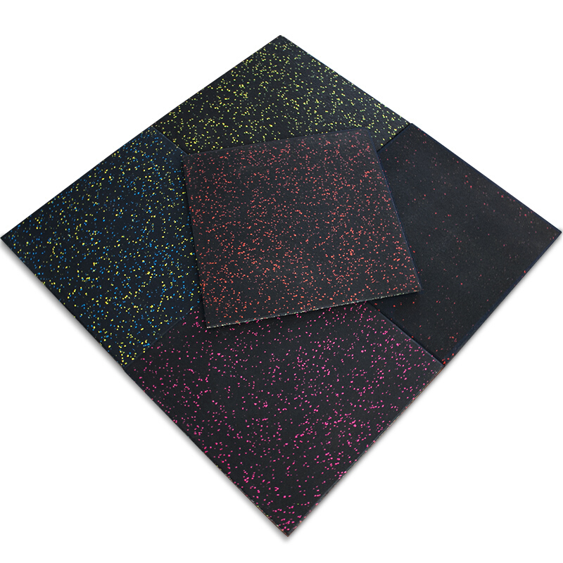 Color Dot Rubber Floor Mat Gym Dedicated Floor Mat Shock Absorbing Mat