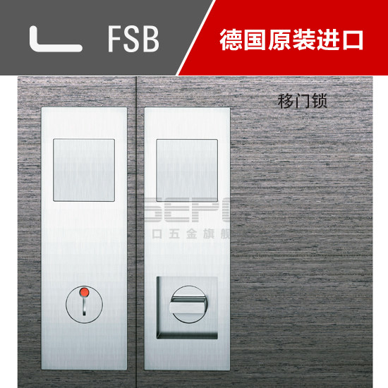Original dress German imports FSB pull door lock stainless steel large panel mobile door handle 4255 09007