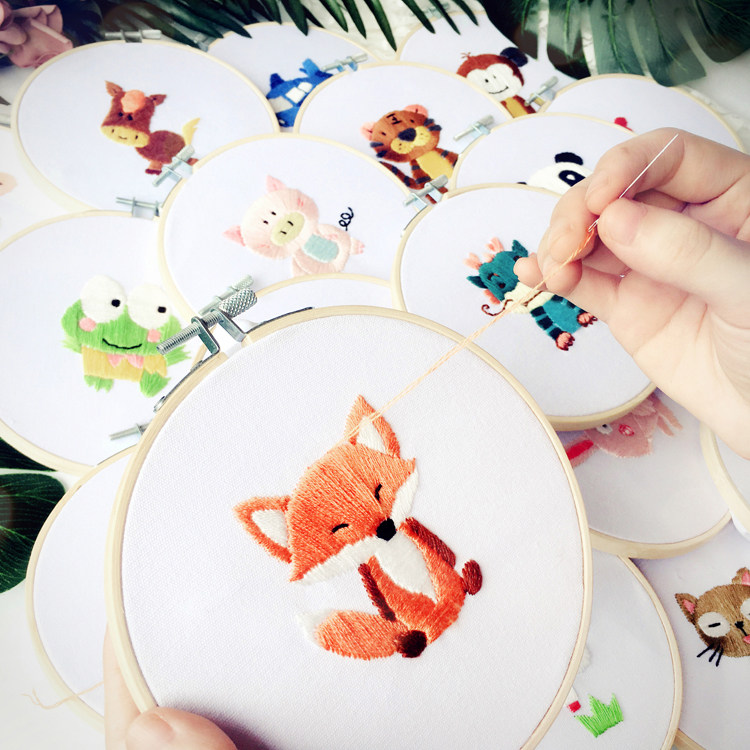 Manual Non Cross Embroidered Diy Adult Simple Introductory Beginner Eurostyle Sukubu Art Gift Material Kit Kit