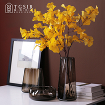 Nordic Creative Irregular Transparent Glass Vases Living Room Genguan Flowers Water Adoptive Handmade Small Caliber Flower Floral