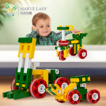 lasy building blocks boys cars and boats airplanes DIY models puzzle building blocks childrens intellectual potential development