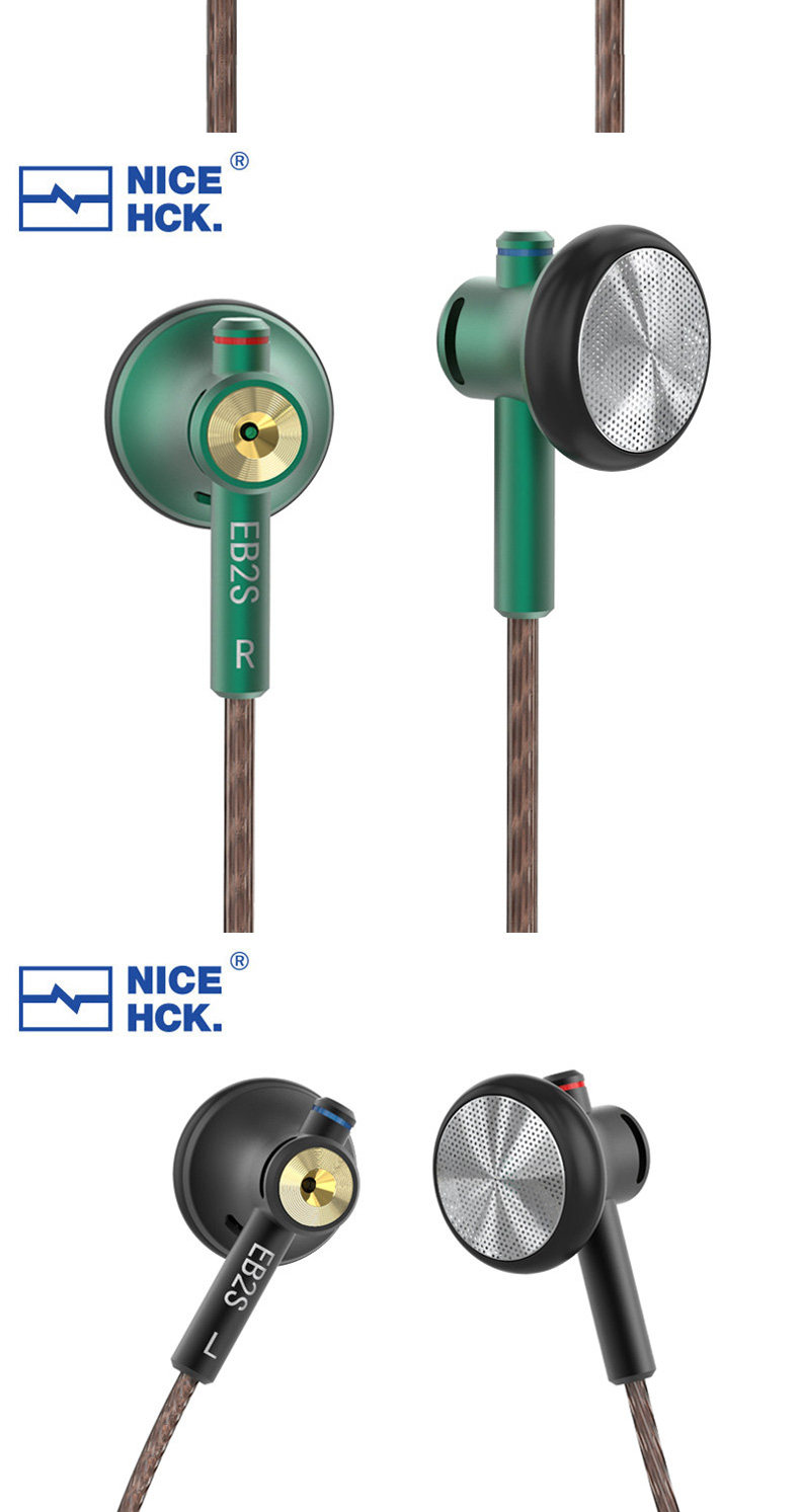 Проводные HiFi наушники nicehck eb2s伊酱平头塞hifi发烧麦克风有线耳塞cnc金属原道耳机