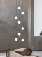 Stairwell Long Chandelier Villa Duplex Floor Rotating Stair Lamp Hotel Lobby Sales Department Chandelier Scandinavian Ball Lamp