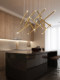 Italian Suspended Chandelier Combination Minimalist Villa Living Room Dining Table Designer Post-Modern Linear Staircase Lighting Fixtures