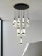 Macas House Rotating Staircase Chandelier Living Room Accessible Luxury High-End Creative Stylish Self-Built House Conical Large Chandelier