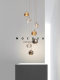 All-Copper Staircase Chandelier Nordic Light Luxury Creative Villa Spiral Staircase Chandelier Duplex Loft Light Living Room Lobby Light