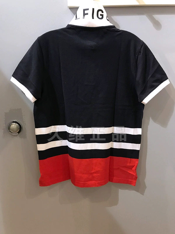 Jiuwei toàn cầu mua Tommy Hilfiger hè mới thời trang đẹp trai và thoải mái lưới cotton Áo thun nam
