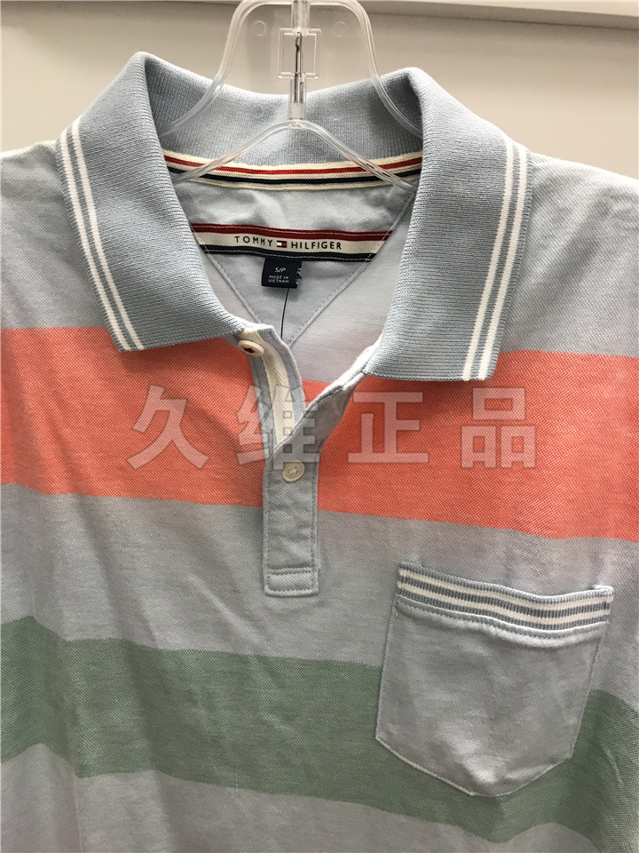 Jiuwei xác thực toàn cầu mua Tommy Hilfiger nam mùa hè ngắn tay thoải mái đồng bằng bông áo sơ mi POLO áo sơ mi