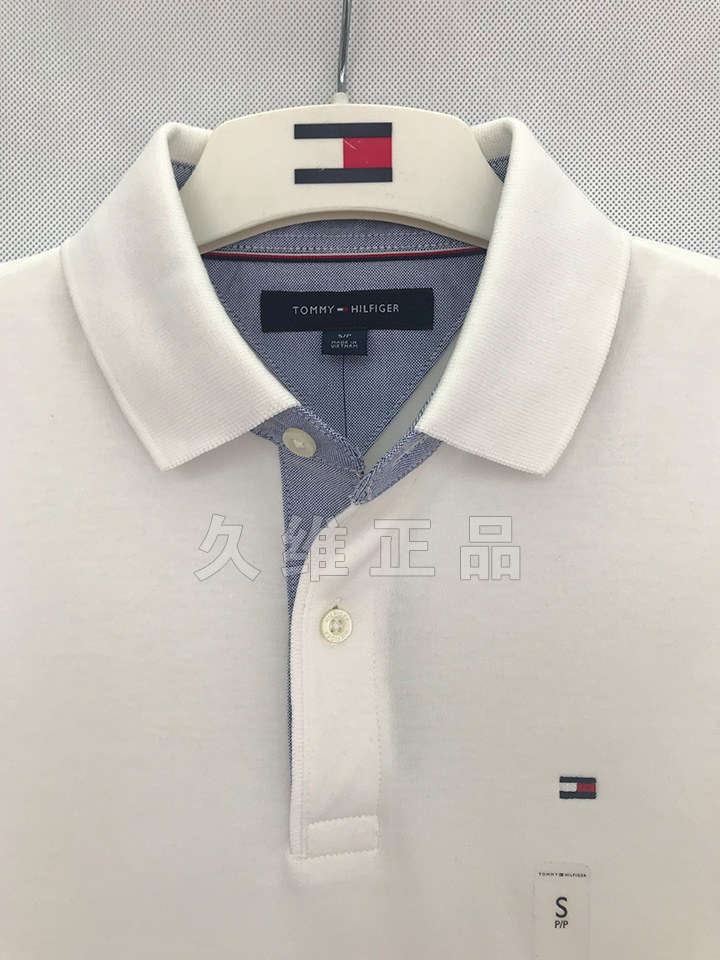 Jiuwei xác thực toàn cầu mua Tommy Hilfiger nam mùa hè ngắn tay thoải mái đồng bằng bông áo sơ mi POLO áo sơ mi