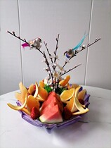 Fruit tray Decorative Flowers Nightclub Fruit Tray KTV Fruit Tray Emulated Ciguapi Sculpted Flower Fruit Tray Decoration Flowers