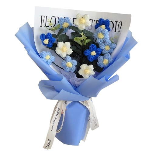 Продукты вязаный маленький цветочный букет милые подарки для подруги день рождения практические подруги поднялись на подсолнечный букет