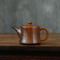 Kiln Glaze Water imitation firewood burning dust handlebar single pot purple clay pot tea tea utensils large capacity column base pot