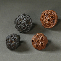 Yixing boutique purple sand handmade lotus seed puff head Creative Tea play can raise tea pet set tea tray household pendulum accessories