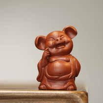 Creative purple sand tea pet handmade small sculpture can raise tea play with ornaments tea set tableware Zhu mud pig