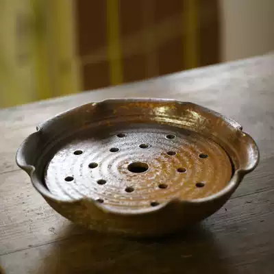 Kiln transformation coarse pottery imitation wood-fired tea pan pot to support large-capacity water storage dry bubble table pure handmade tea sea tea props