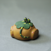 Handmade purple sand tea pet can raise tea to play small sculpture tea ceremony kung fu tea set handleware tableware tea tray oranges