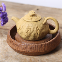 Handmade tea art rough pottery glaze water imitation wood burning pot holding pot dry foam table tea tray pot mat tea sea water storage tea set