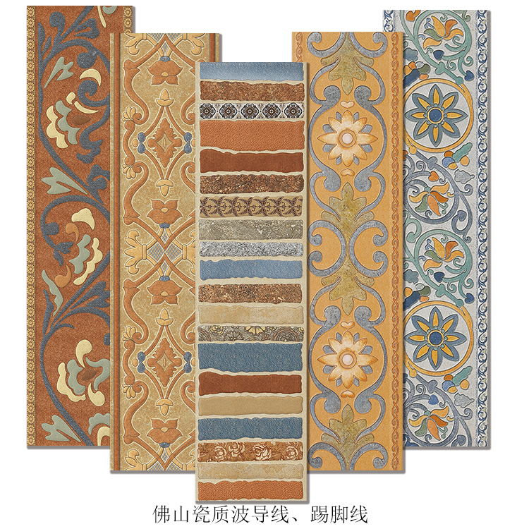 Waveguide line Antique tile American living room grounding wire Bedroom skirting line Antique brick threshold stone 150 600