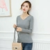 Áo len len tay dài cho nữ mùa thu 2018 mới slim slim màu chic chic áo len đầu thu mùa thu cardigan nữ Đan Cardigan