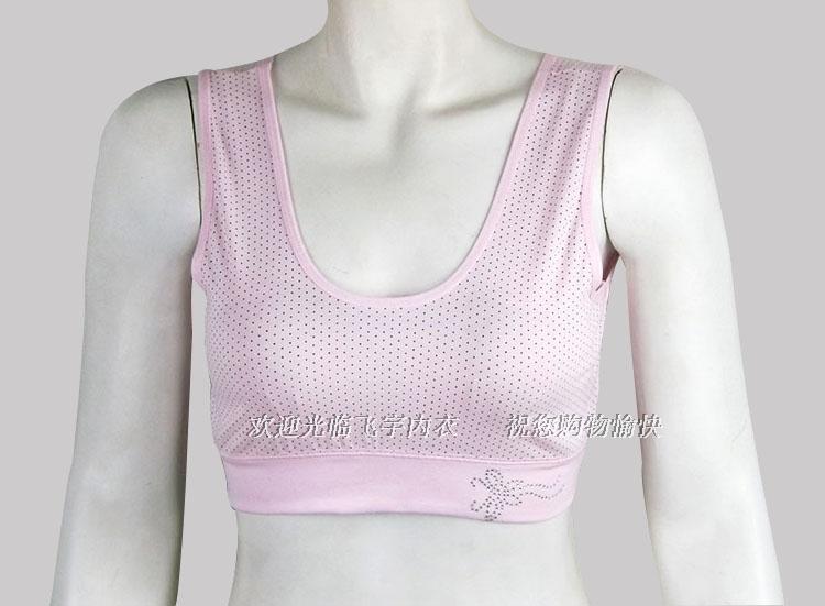 2 cái của trung và cũ tuổi của phụ nữ đồ lót cotton vest mùa hè mã lớn không có vòng thép mẹ bra dưới đoạn ngắn