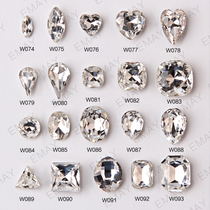 Nail paste diamond masonry jewelry White shaped pointed bottom drill luxury Swarovski element rhinestone flash full set