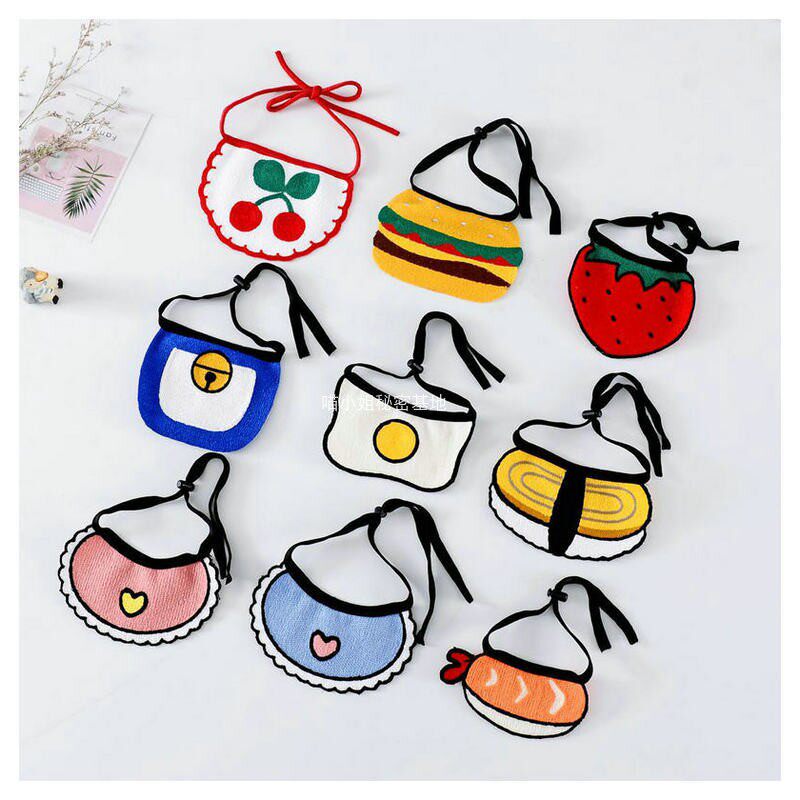 INS Korea net red pet saliva with cute hand woven surrounding hood kitty dog scarves around the hood