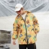 Áo khoác cotton mùa đông Guochao nam và nữ áo cotton vài chiếc mũ hip hop có thể tháo rời áo khoác oversize dày áo khoác xuống