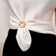 Brooch women's silk scarf buckle needle corner knotted buckle invisible t-shirt buckle ring hem waist waist artifact summer non-slip dual-use