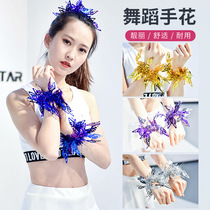 Kindergarten children dancing wrist flowers Childrens Day cheerleading team cheerleading games performance bells hand flower props