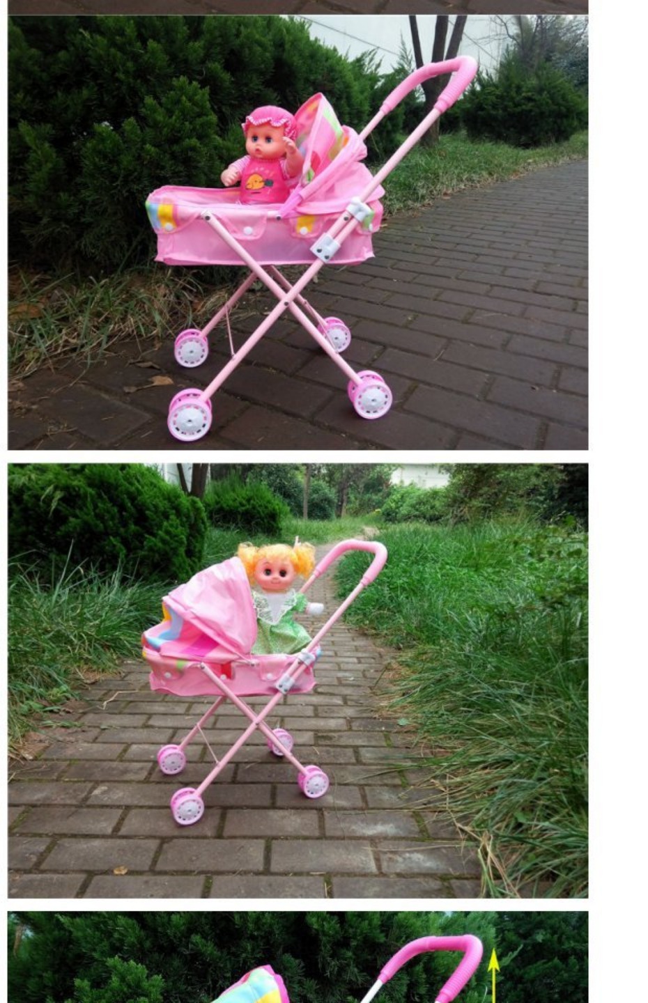 Búp bê đồ chơi trẻ em xe đẩy em bé xe đẩy em bé cửa hàng búp bê