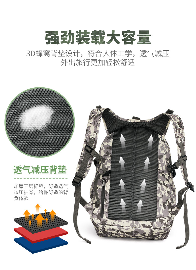 Ba con gà sống sót Jedi 3 cấp ba lô ngụy trang nam ba học sinh trung học túi học sinh 1-4-6 lớp ba lô - Ba lô túi đeo chéo yame