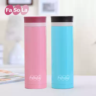 Ladies Cup fashion personality office 3o4 stainless steel thermos cup female 500ml women cute water cup simple