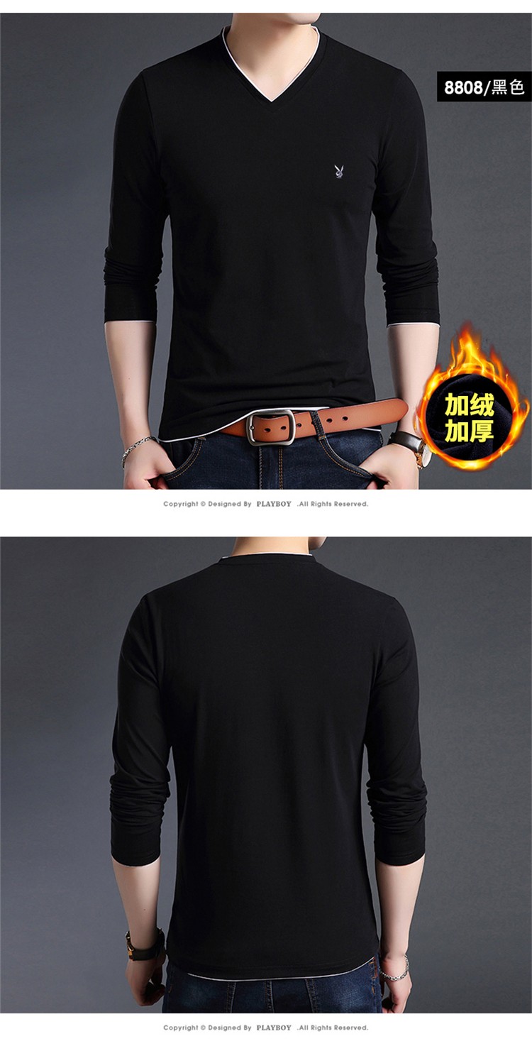 Mùa đông nam thanh niên và nhung dày áo thun dài tay đứng cổ áo cotton Hàn Quốc áo ấm hàng đầu áo sơ mi nam áo thun nam đẹp
