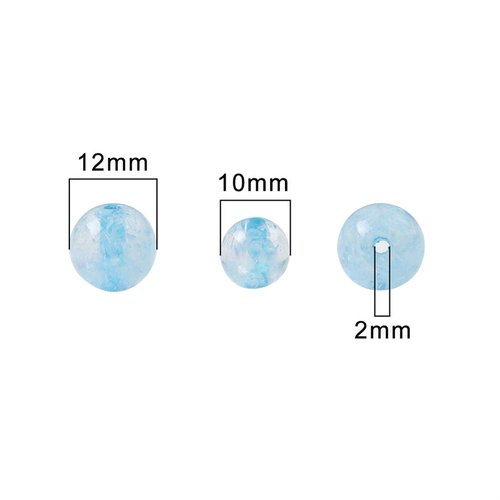 Украшение-шарик, бусины ручной работы, браслет из бисера, ожерелье, серьги, 10 шт, цветочный принт, DIY