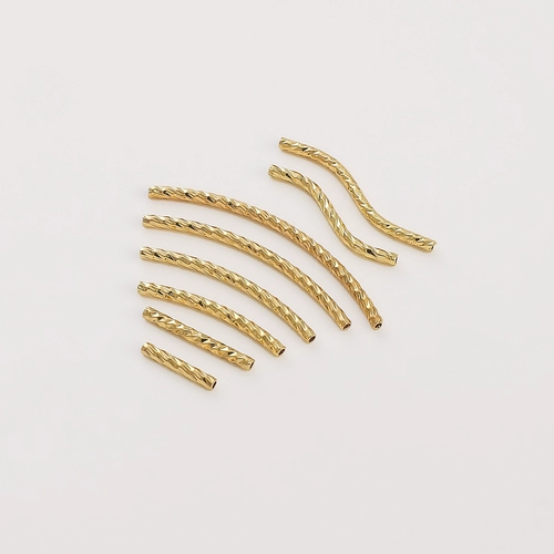 Изогнутая трубка, браслет ручной работы, ожерелье, сумка, упаковка, декор, 14 карат