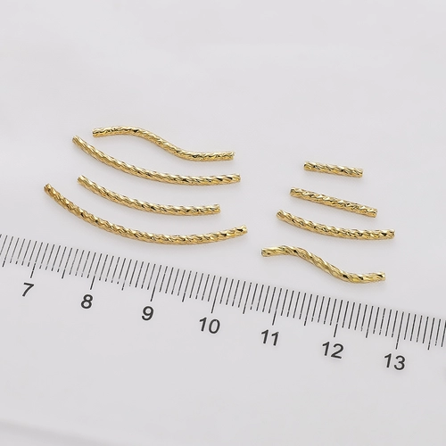 Изогнутая трубка, браслет ручной работы, ожерелье, сумка, упаковка, декор, 14 карат