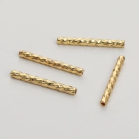 Прямая трубка 14K золотой пакет 1,5x15 мм 10 штук