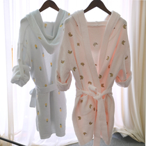 Yan value high Autumn Winter new soft fruit pineapple robe home clothing bathrobe girl heart pajamas