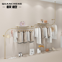 Stainless steel wall-mounted clothing display stand net red Korean wind hanging clothes rack womens clothing store special clothes rack