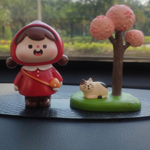 Picking Mushroom Little Girl On-board Pendulum for Healing Doll Paparazzi Car Interior Adorable Hands-in-Hand Control Desk Decorations